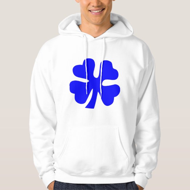 Four Leaf Clover - Blue Hoodie (Front)