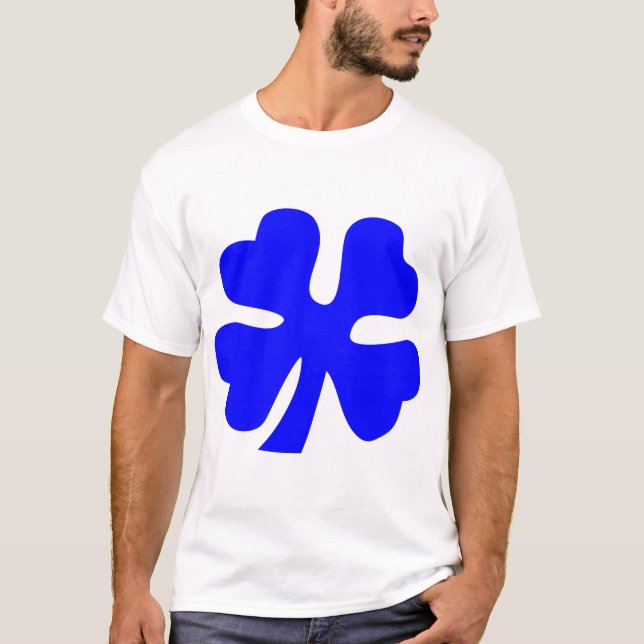 Four Leaf Clover - Blue T-Shirt (Front)