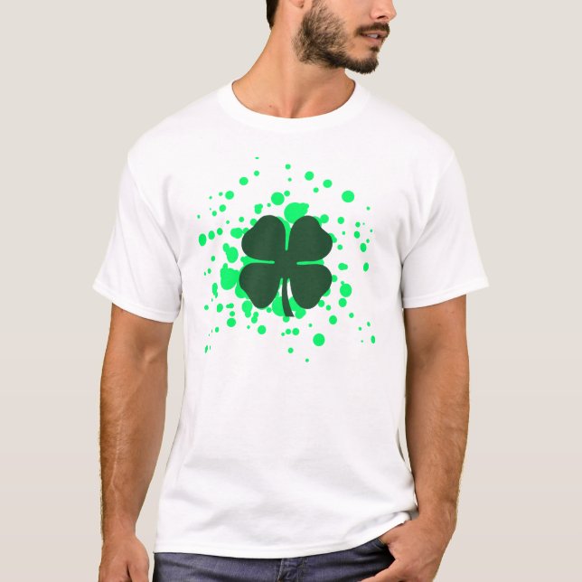 four leaf clover. bubbles. T-Shirt (Front)