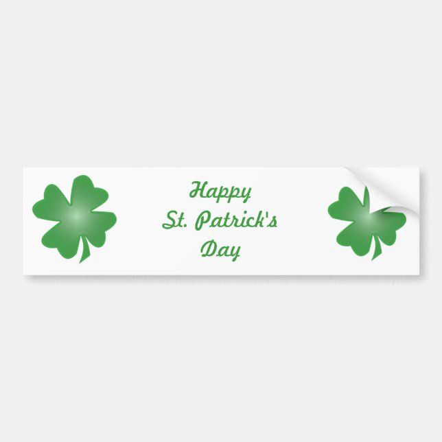 Four Leaf Clover Bumper Sticker (Front)