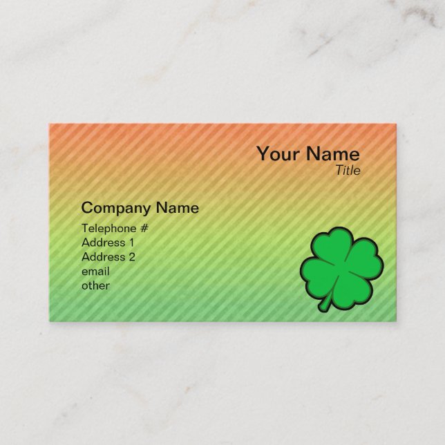 Four Leaf Clover Business Card (Front)