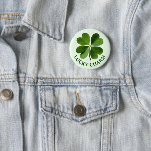 Four Leaf Clover Button
