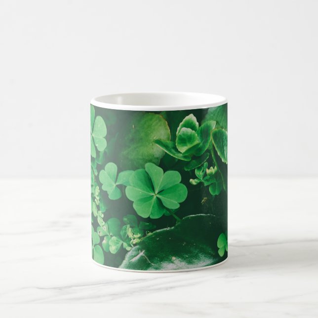 Four Leaf Clover Charm Coffee Mug (Center)