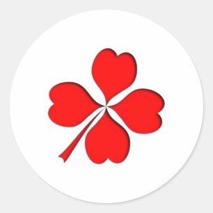 four-leaf clover classic round sticker