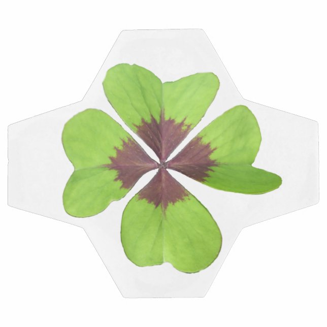 Four Leaf Clover Customizable Soccer Ball White (Flat)