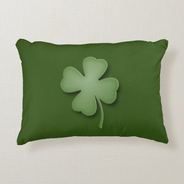 Four Leaf Clover Decorative Pillow (Front)