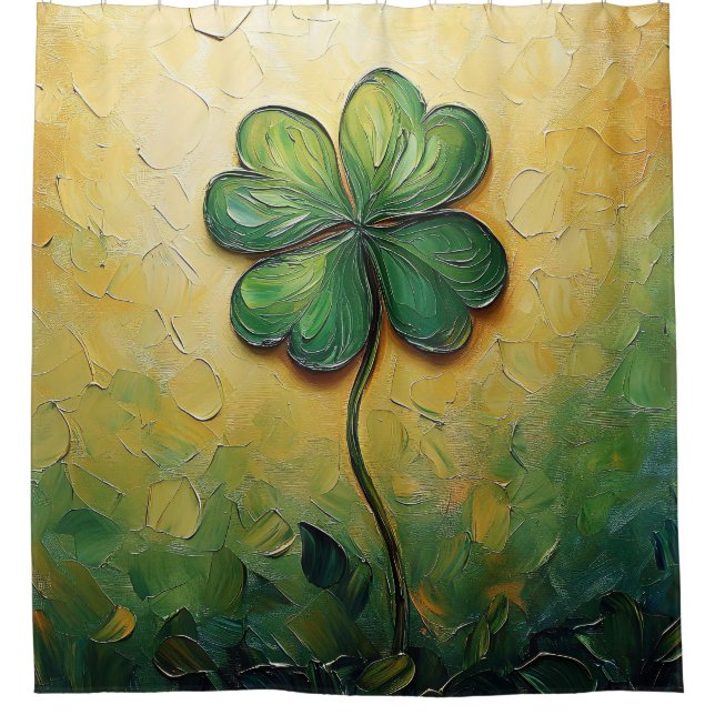 Four Leaf Clover Digital Oil Painting (Front)