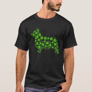 Four Leaf Clover Dog Lover Gifts Corgi Puppy St Pa T-Shirt