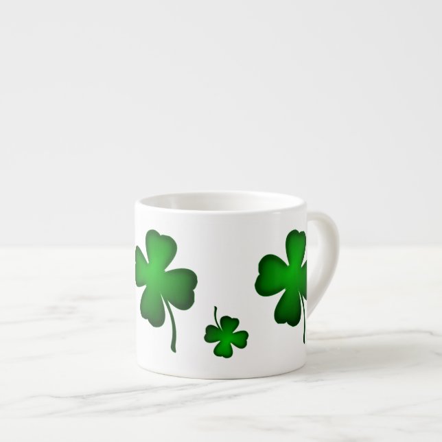 Four Leaf Clover Espresso Cup (Front Right)