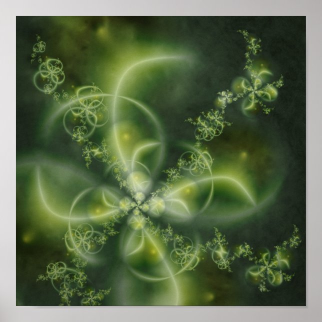 Four-Leaf Clover Fractal Poster (Front)
