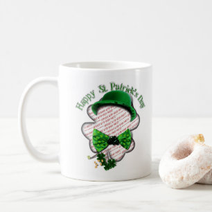 Four Leaf Clover Frame St Patrick's Day Coffee Mug