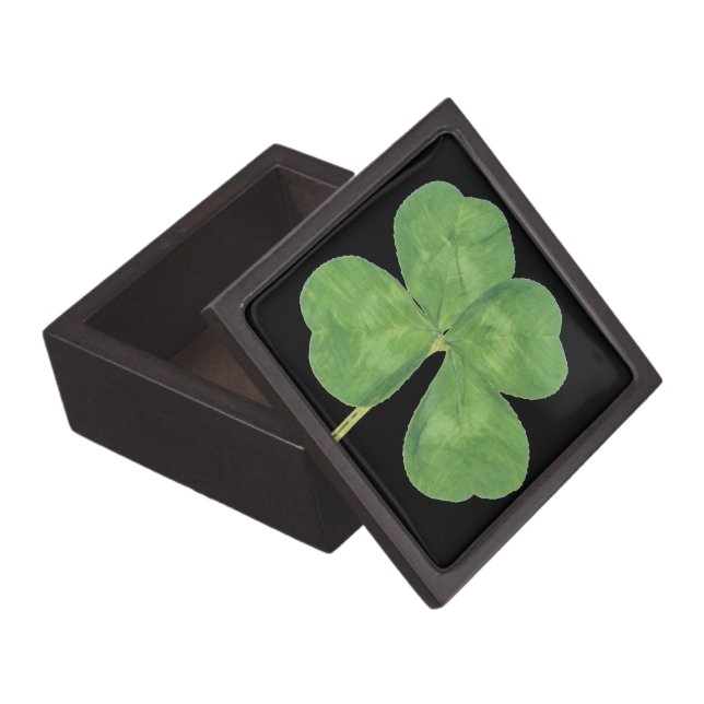 Four Leaf Clover Gift Box Trinket Box Jewellery (Opened)