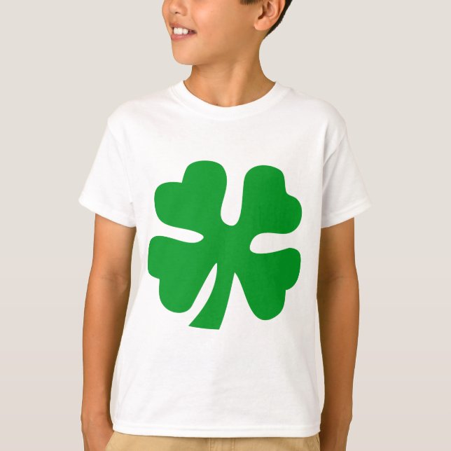 Four Leaf Clover - Grass Green T-Shirt (Front)