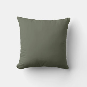 Four Leaf Clover Green 616652 Solid Colour Design Throw Pillow