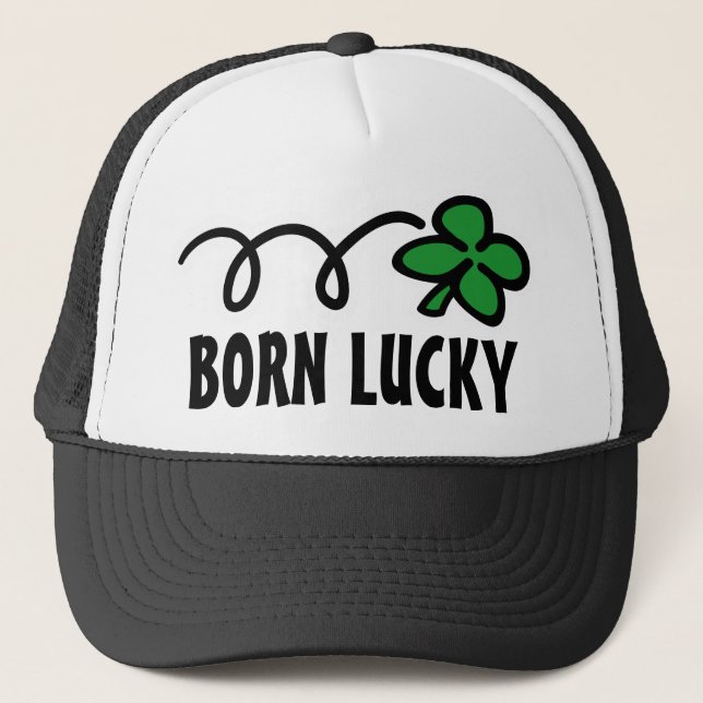 Four leaf clover hat | Born lucky (Front)