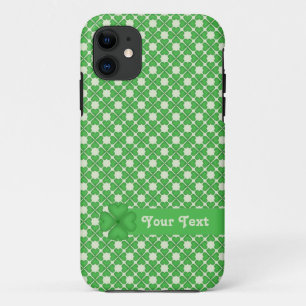 Four leaf Clover Hearts pattern Customizable iPhone 11 Case