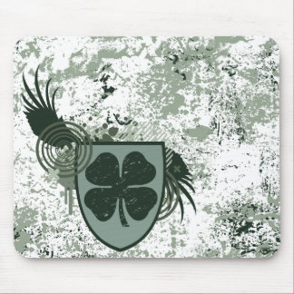 four leaf clover : hi-fi : mouse pad