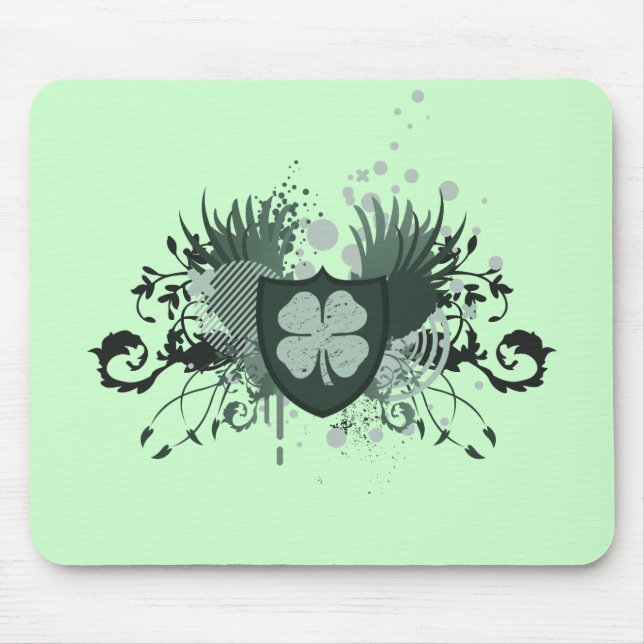 four leaf clover. hi-fi. v2. mouse pad (Front)