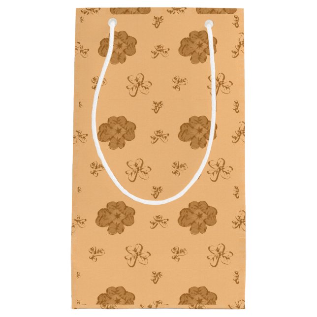 Four-Leaf Clover in Autumn Colours Small Gift Bag (Front)