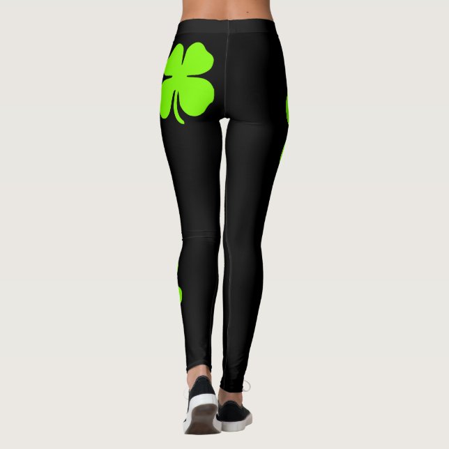 Four Leaf Clover Irish Leggings (Back)