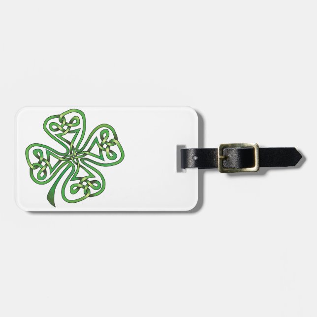 Four-Leaf Clover Luggage Tag (Front Horizontal)