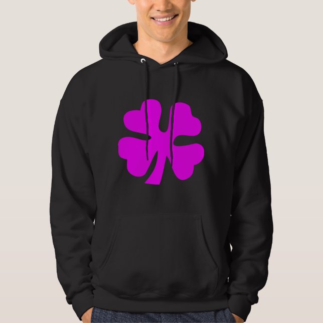 Four Leaf Clover - Magenta Hoodie (Front)