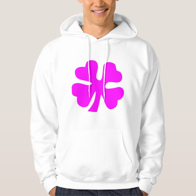 Four Leaf Clover - Magenta Hoodie (Front)