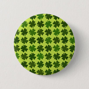 Four Leaf Clover Pattern 2 Inch Round Button
