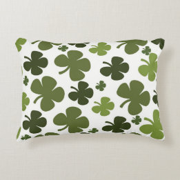Four Leaf Clover Pattern Decorative Pillow