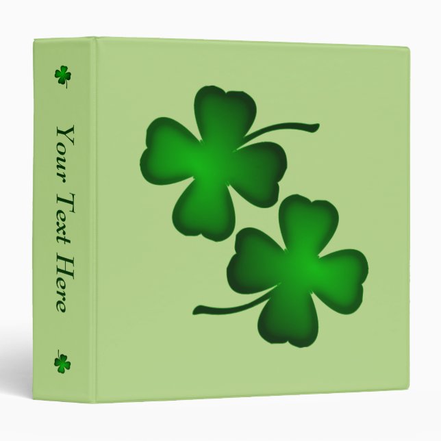 Four Leaf Clover Personalized Binder (Front/Spine)