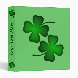 Four Leaf Clover Personalized Three Ring Binder