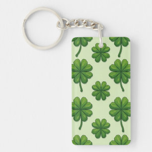 Four leaf clover plate keychain