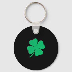 Four leaf clover pocket irish shamrock stpatricks keychain
