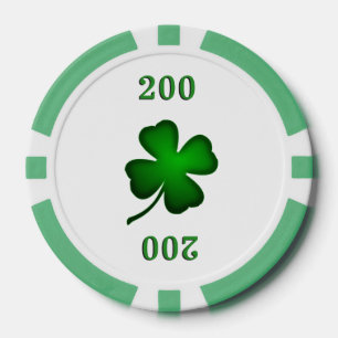Four Leaf Clover Poker Chips