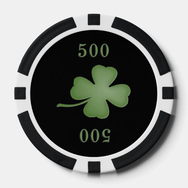 Four Leaf Clover Poker Chips (Front)