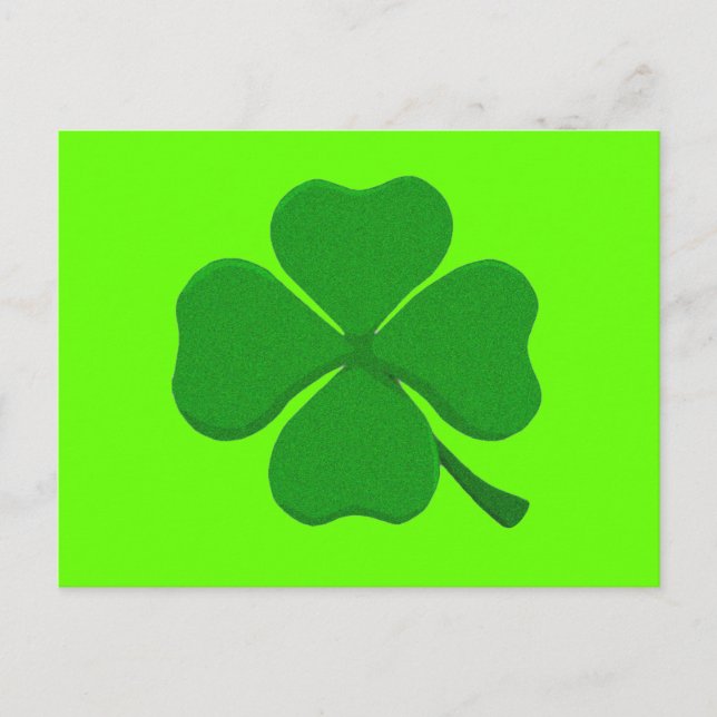 Four Leaf Clover Postcard (Front)