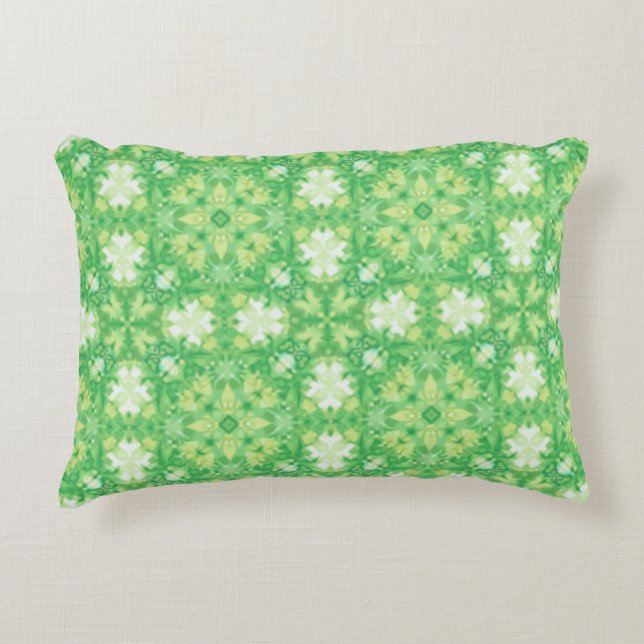 Four Leaf Clover Pouf Accent Pillow  (Front)