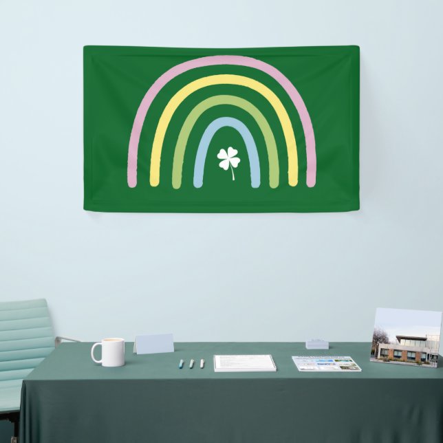 Four Leaf Clover Rainbow St Patrick's Day  Banner (Tradeshow)
