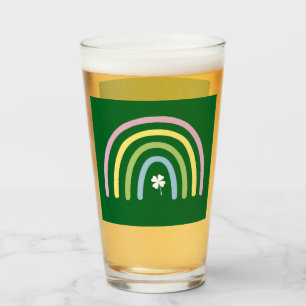 Four Leaf Clover Rainbow St Patrick's Day  Glass