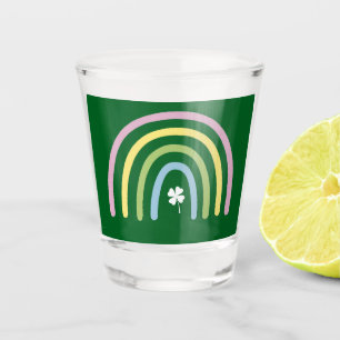 Four Leaf Clover Rainbow St Patrick's Day Shot Glass
