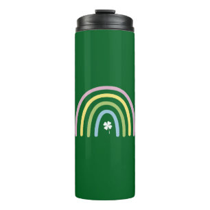 Four Leaf Clover Rainbow St Patrick's Day Thermal Tumbler