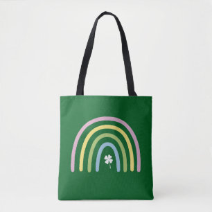 Four Leaf Clover Rainbow St Patrick's Day  Tote Bag