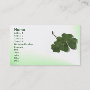 Four Leaf Clover (Shamrock) Profile Card