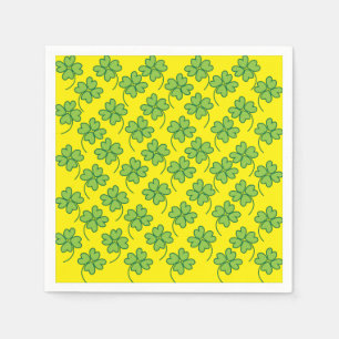 Four Leaf Clover Shamrocks Irish Party Gifts Napkin