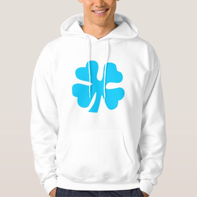 Four Leaf Clover - Sky Blue Hoodie (Front)