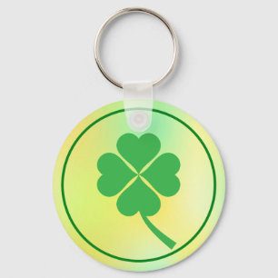 Four Leaf Clover St. Patrick's Day Design-87906 Keychain