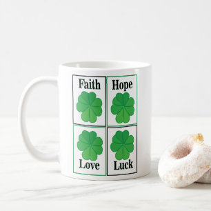Four Leaf Clover St Patricks Day Four Leaf Clover Coffee Mug