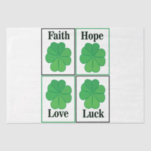 Four Leaf Clover St Patricks Day Four Leaf Clover Tissue Paper