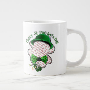 Four Leaf Clover St Patrick's Day Photo Large Coffee Mug