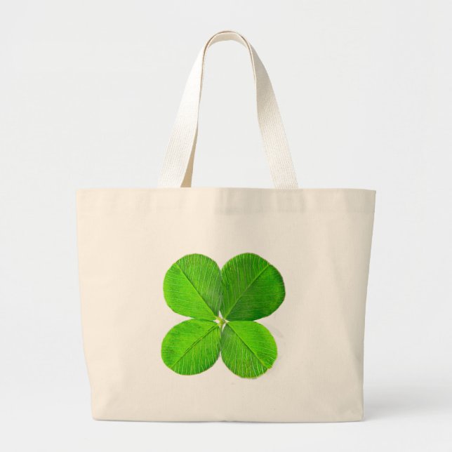 Four Leaf Clover The MUSEUM Zazzle Gifts Large Tote Bag (Front)